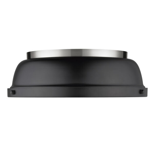 Duncan Pewter and Black 14-Inch Two-Light Flush Mount, image 3